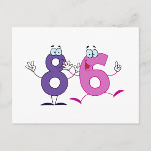 Cartão Postal Número Feliz 86