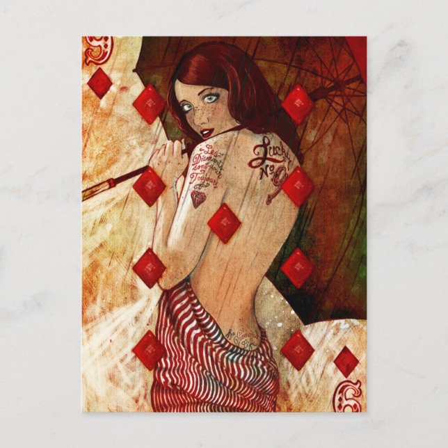 Cartão Postal Número Sortudo 9 (Frente)