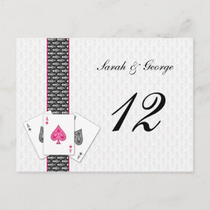 Cartão Postal Números da Mesa de Casamento de Las Vegas
