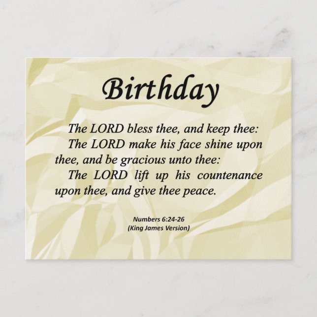 Cartão Postal Números de Aniversário 6-24 (Frente)