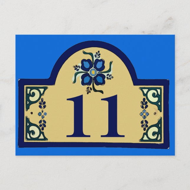 Cartão Postal Números de Casa Alterar Texto (Frente)