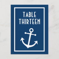 Números de tabela de Âncora do Barco (Azul Escuro