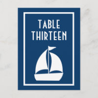 Números de tabela de embarcação de vela (Azul escu