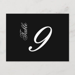 Cartão Postal Números de Tabela de Script Clássico (Branco / Pre