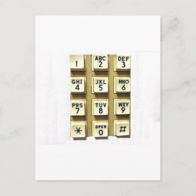 Cartão Postal Números de telefone (Frente)