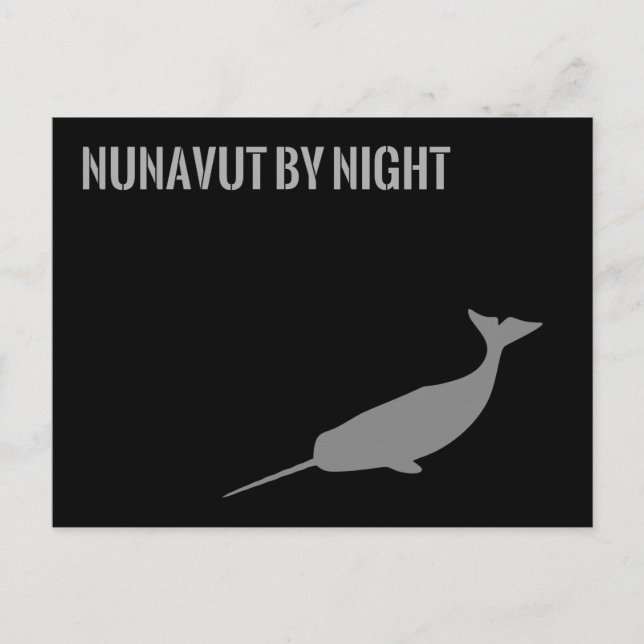 Cartão Postal Nunavut por Noite (Frente)