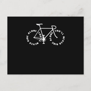 Cartão Postal Nunca Andar Sozinho Bicicleta Ciclistas