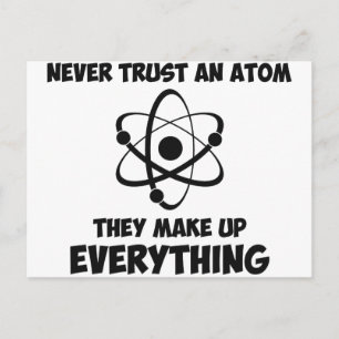 Cartão Postal Nunca Confie Em Um Atom