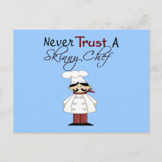 Cartão Postal Nunca confie em um chef magro