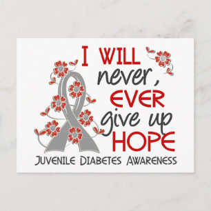 Cartão Postal Nunca Desista Da Esperança 4 Diabetes Juvenis