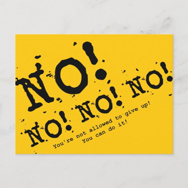 Cartão Postal Nunca Desistir (Frente)