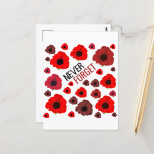 Cartão Postal Nunca Esqueça, Flor de Papoula