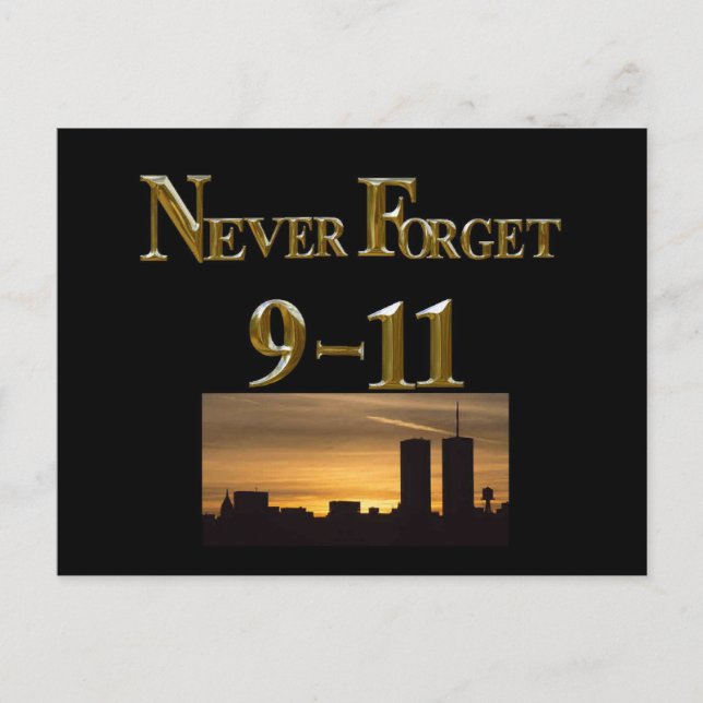 CARTÃO POSTAL NUNCA ESQUEÇA O 9-11 (Frente)