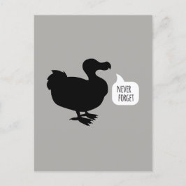 Cartão Postal Nunca Esqueça o Cartão-Postal Dodo