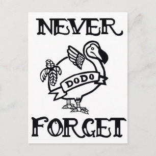 Cartão Postal Nunca se esqueça - Dodo