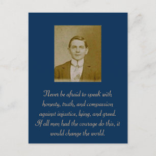 Cartão Postal Nunca tenha medo de falar com honestidade, verdade