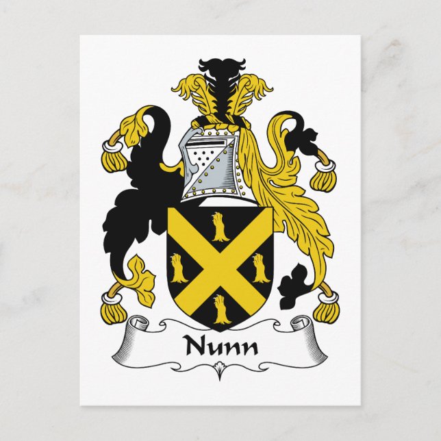 Cartão Postal Nunn Family Crest (Frente)