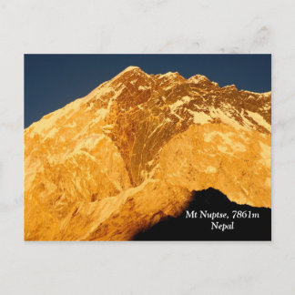 Cartão Postal Nuptse Alpenglow