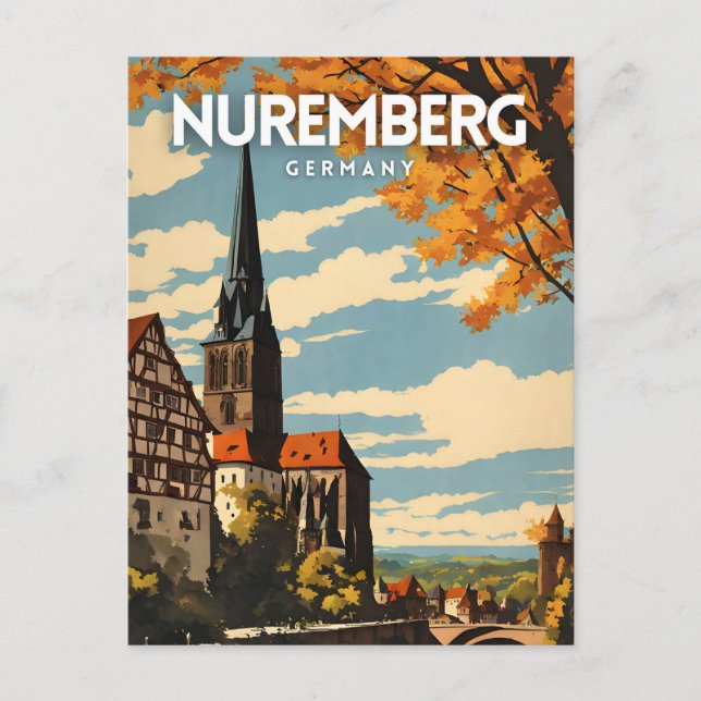 Cartão Postal Nuremberg Alemanha (Frente)