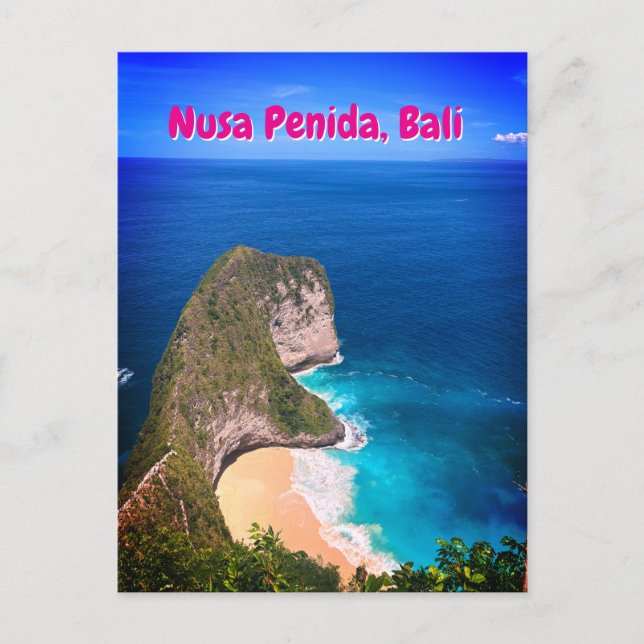 Cartão Postal Nusa Penida, praia do Dinossauro (Frente)