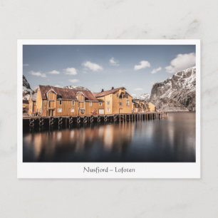 Cartão Postal Nusfjord Lofoten Noruega