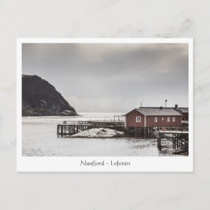 Cartão Postal Nusfjord Lofoten Noruega
