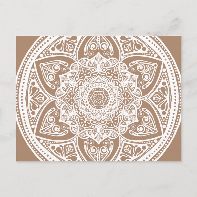 Cartão Postal Nutmeg Mandala (Frente)