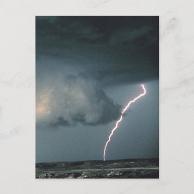 Cartão Postal Nuvem de parede com relâmpago (Frente)