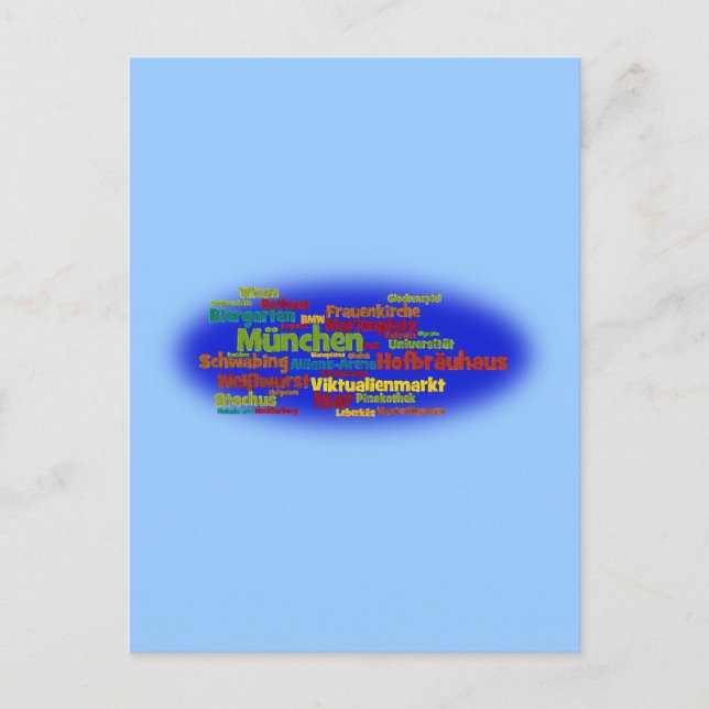 Cartão Postal Nuvem münchen Munique (Frente)