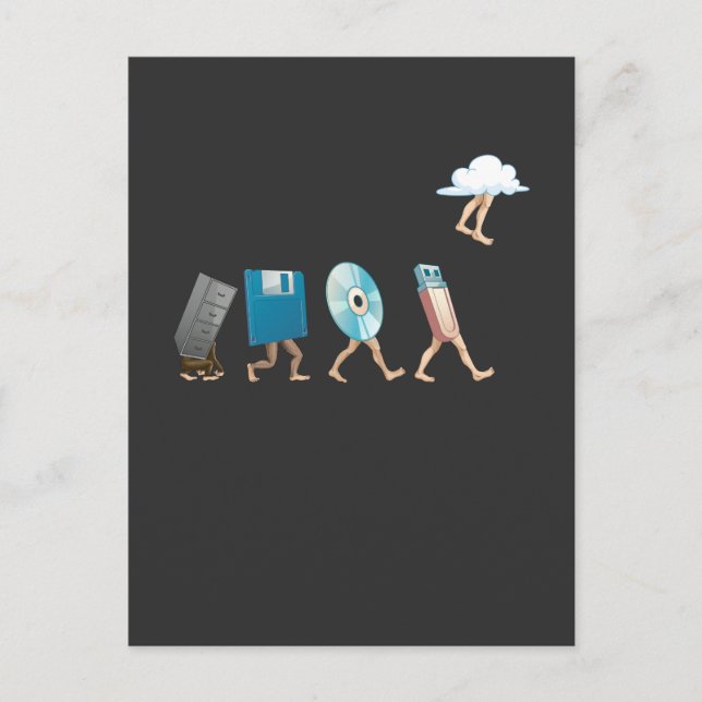 Cartão Postal Nuvem USB de Disco de Software de Engenharia de Co (Frente)