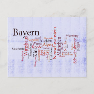 Cartão Postal Nuvem Wortwolk Bayern Bavaria