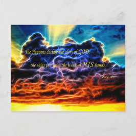 Cartão Postal Nuvens Acumuladas Cumulus Elétricas Bíblicas