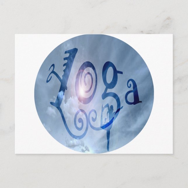 Cartão Postal Nuvens ao ar livre de ioga (Frente)