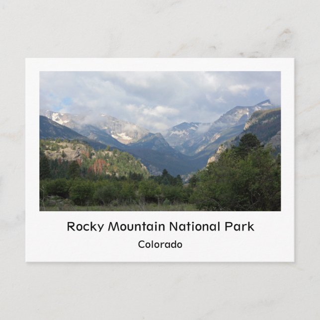 Cartão Postal Nuvens de Montanhas Rochosas (Frente)