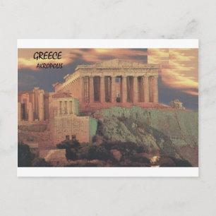 Cartão Postal Nuvens de Parténon de Atenas de grécia (Rua.K)