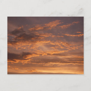 Cartão Postal Nuvens do Pôr do Sol I Fotografia do Céu Colorido