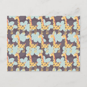 Cartão Postal Nuvens e Girafas