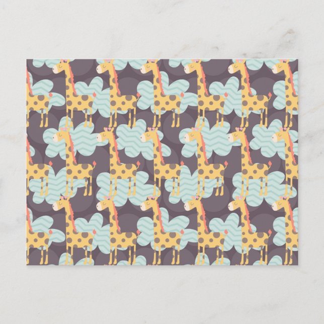 Cartão Postal Nuvens e Girafas (Frente)