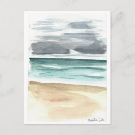 Cartão Postal Nuvens Moody sobre o mar