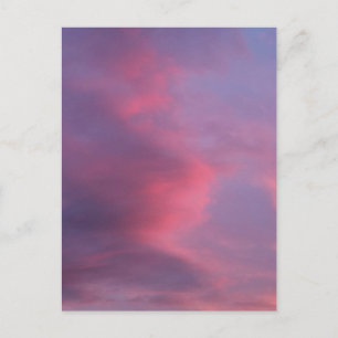 Cartão Postal Nuvens Rosa Azul