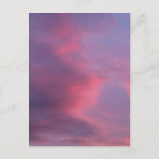 Cartão Postal Nuvens Rosa Azul (Frente)