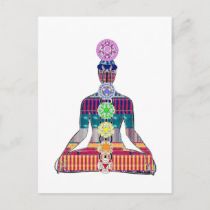 Cartão Postal NVN723 Mestrados de Meditação de Chakra Yoga GIFT
