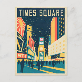 Cartão Postal NYC com o Stunning Times Square