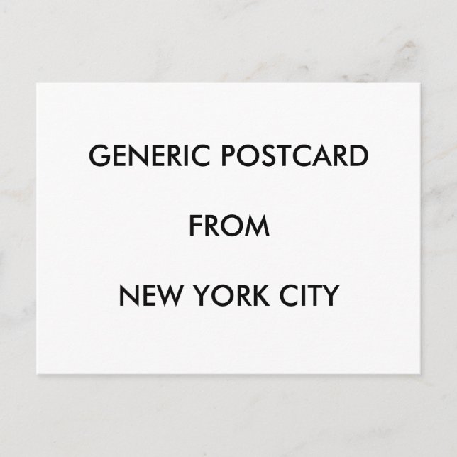 Cartão postal - NYC Genérico (Frente)