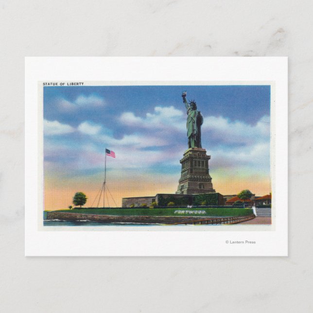 Cartão Postal NYC, Nova YorkView da Estátua da Liberdade (Frente)