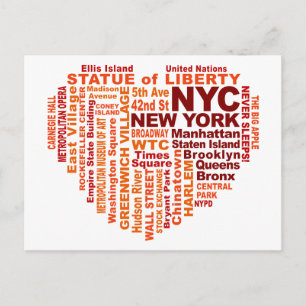 Cartão postal NYC - personalizável
