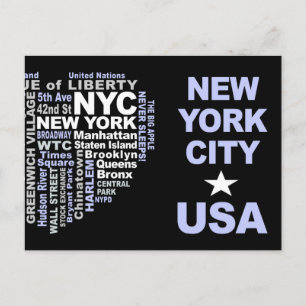 Cartão postal NYC - personalizável