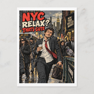 Cartão Postal NYC Relaxa Isso É Fofo