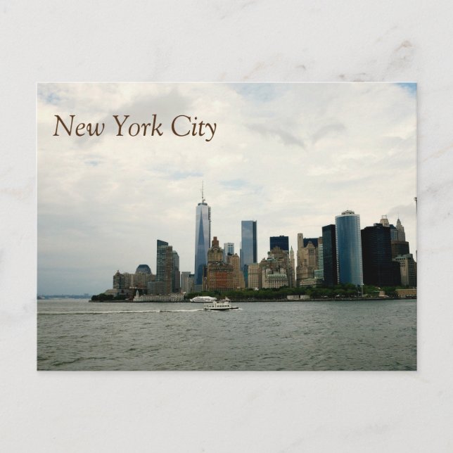 Cartão Postal NYC Skyline, TOWER ONE Postcard (Frente)