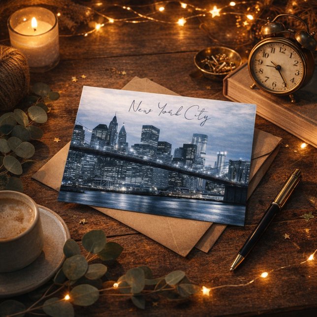 Cartão Postal NYC Unforgettable Night Skyline  (Criador carregado)